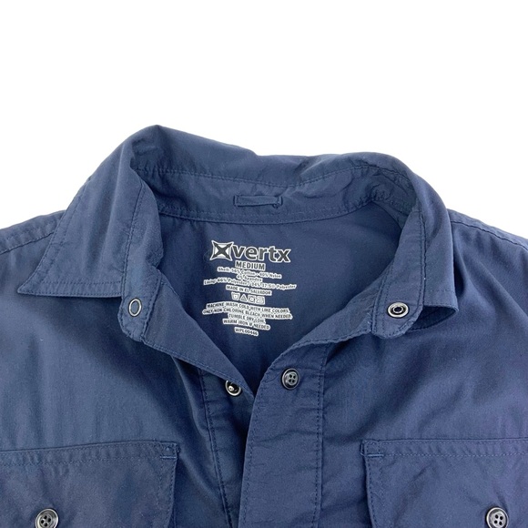 Vertx Blue Guardian Short Sleeve Button Down Shirt Snap Closure - Picture 2 of 4